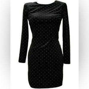 Karl Lagerfeld Black Velvet Dress